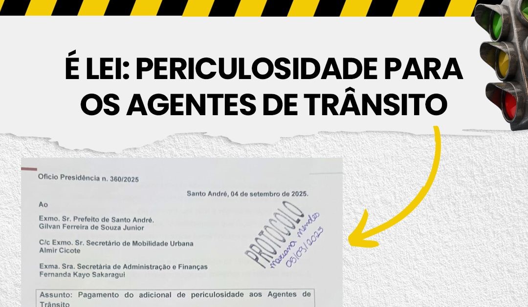 Imagem de Agentes de trânsito: Sindserv protocola pedido de pagamento do adicional de periculosidade 