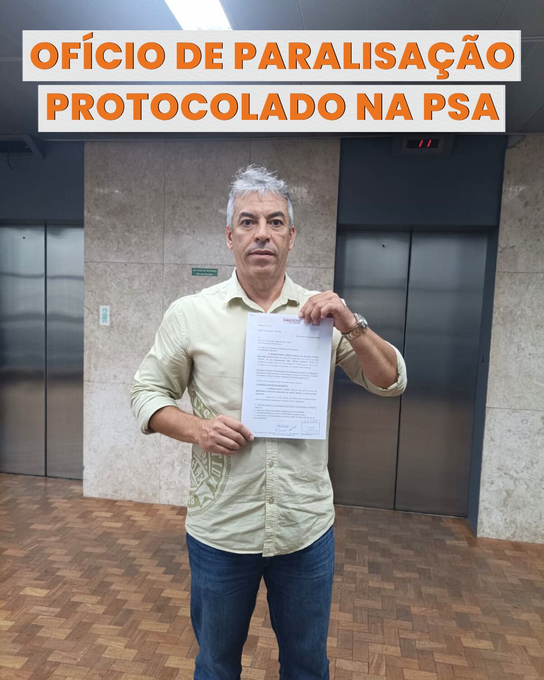 Imagem de Ofício da decisão de paralisação da Assembleia é protocolado na Administração Municipal