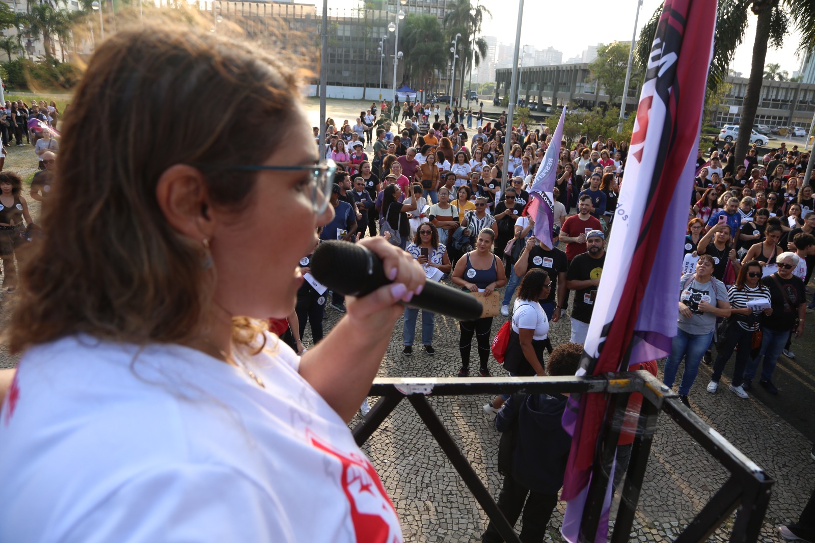 Imagem de Ato do Sindserv Santo André reúne cerca de 3 mil servidores no Paço Municipal