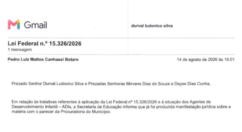 Imagem de Enquadramento ADIs: Botaro aguarda parecer jurídico do Sindserv e continuará diálogo 