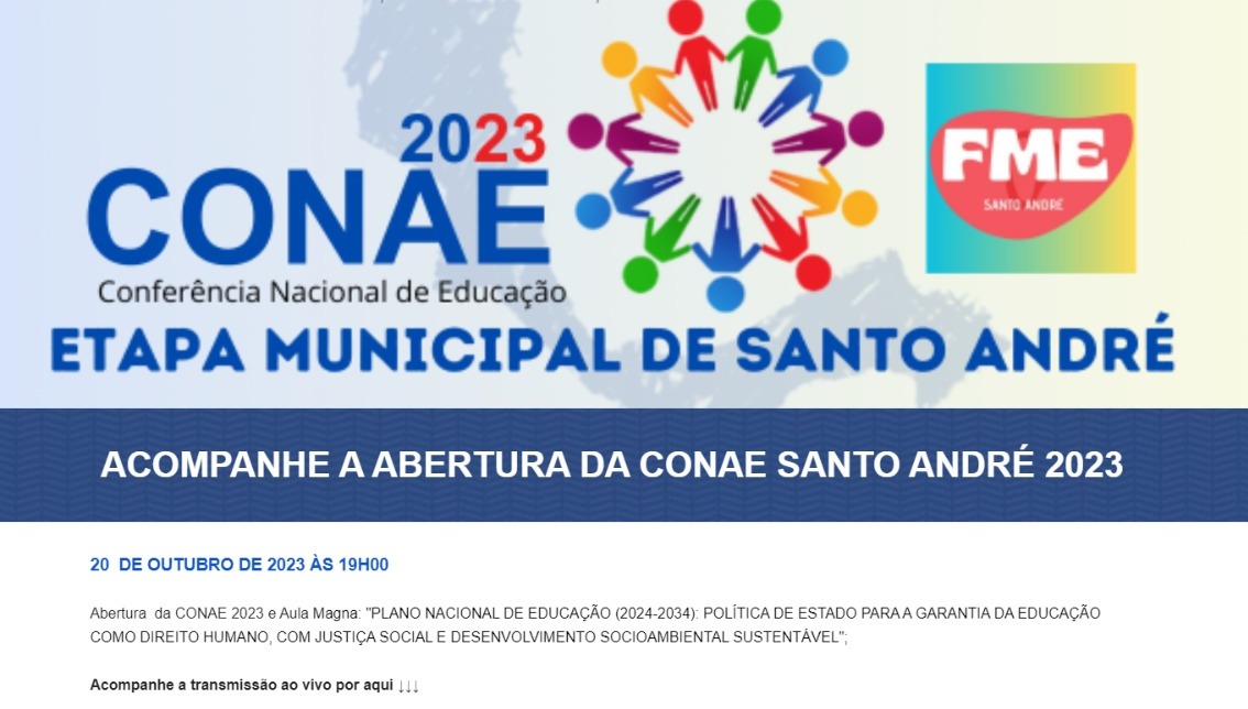 Imagem de FME e CONAE realizam Etapa Santo André  dias 20 e 21 de outubro