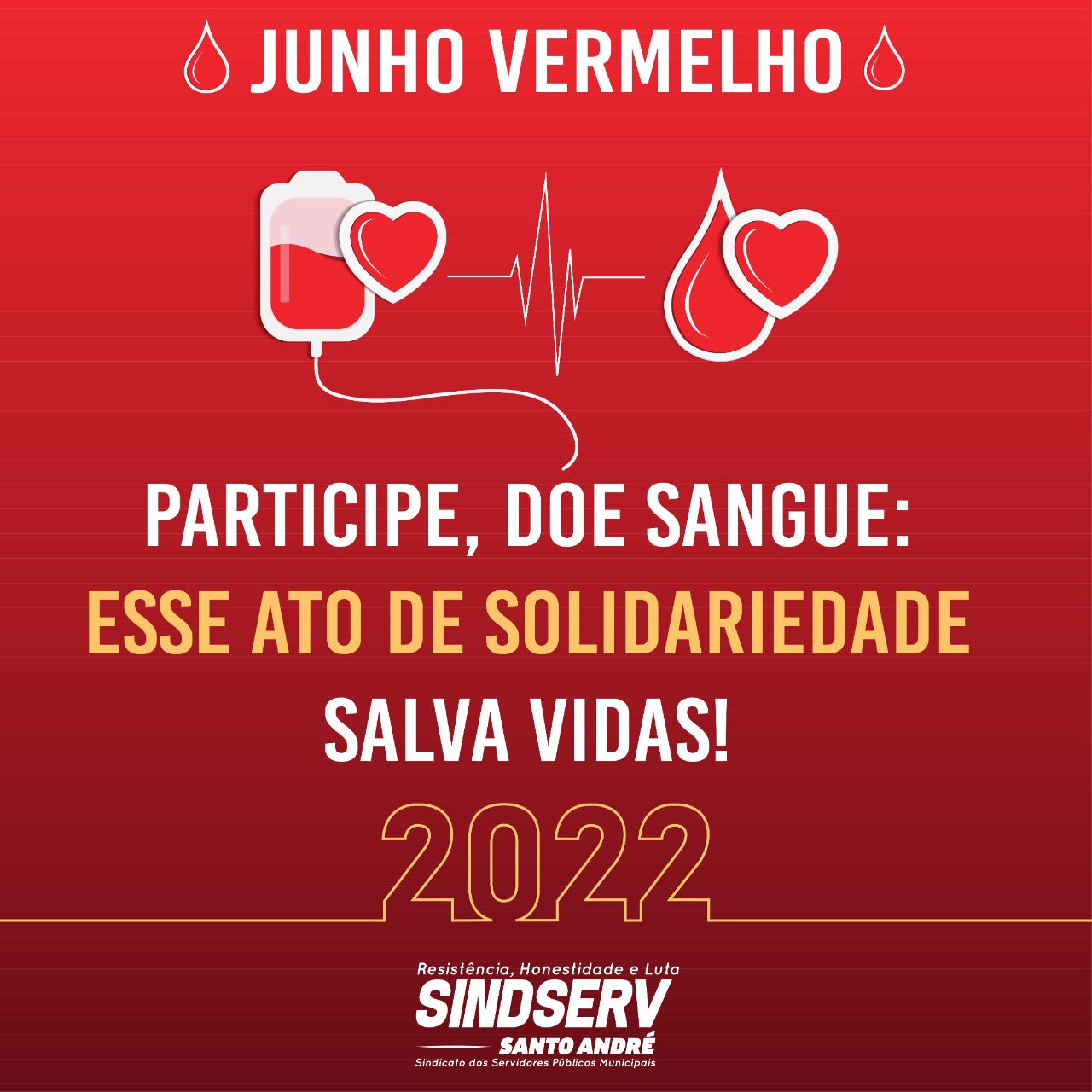 Imagem de Sindserv Santo André apoia Campanha Mundial do Doador de Sangue 