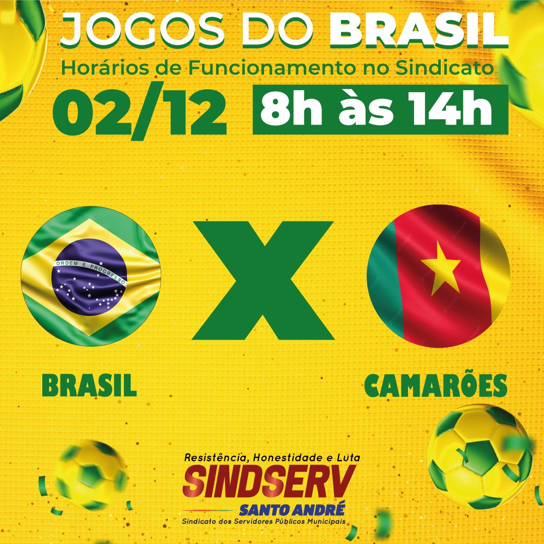 Imagem de Confira o horário de atendimento do Sindicato nos Jogos do Brasil na Copa
