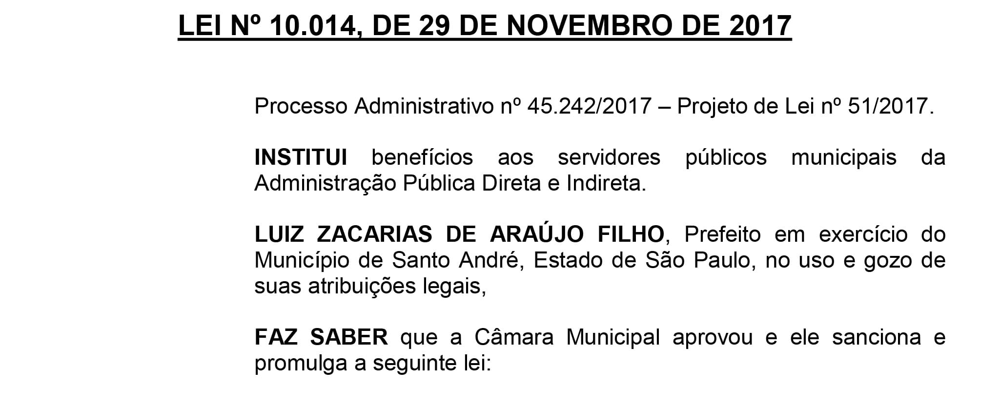 Imagem de Prefeitura de Santo André divulga Lei nº 10.014 do Acordo Coletivo de Trabalho 2017