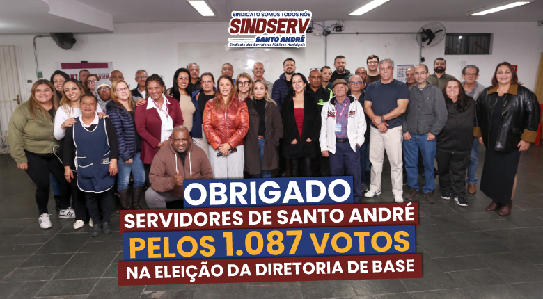 Imagem de Confira o resultado da eleição online da Diretoria de Base do Sindserv Santo André