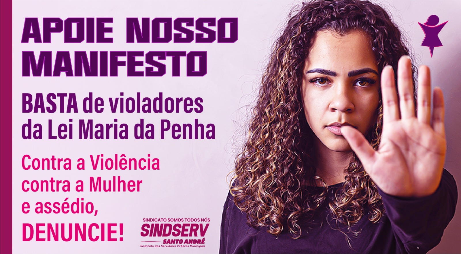 Imagem de Assine nosso manifesto: Basta de violadores da Lei Maria da Penha: denuncie violência contra mulher