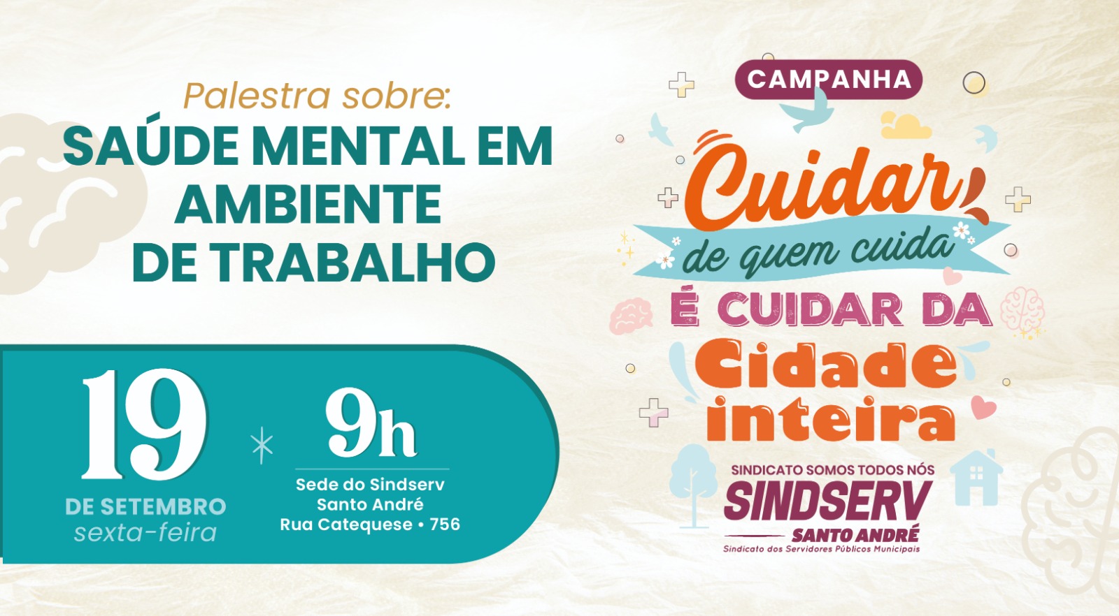 Imagem de Seminário do Sindserv Santo André lançará Campanha sobre Saúde Mental no Serviço Público