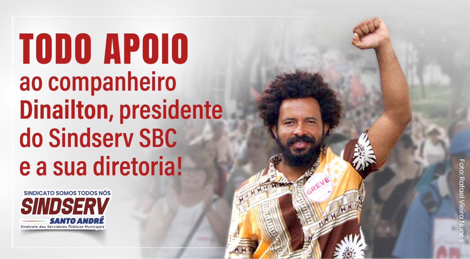 Imagem de Sindserv Santo André presta solidariedade ao companheiro Dinailton